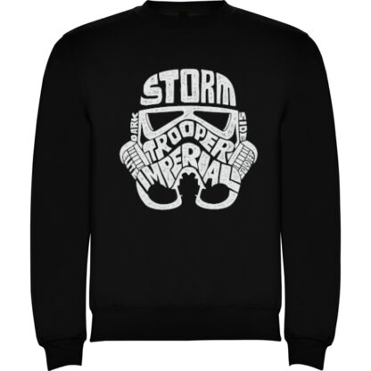 Sudadera negra caligrama Storm Trooper