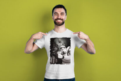 Camiseta Starwarsselfie blanca