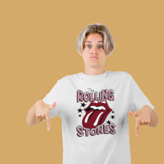 Camiseta Rolling Stones blanca