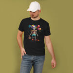 Camiseta payaso globo negra