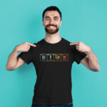 Camiseta bitcoin elementos negra