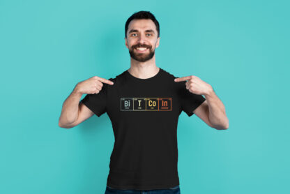 Camiseta bitcoin elementos negra