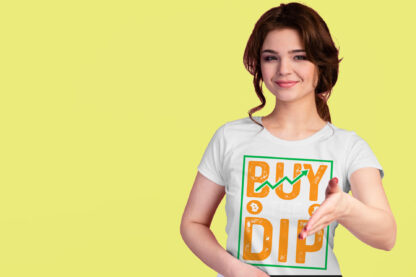 Camiseta buy the dip blanca