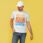 Camiseta eat bitcoin blanca