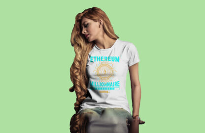 Camiseta ethereum millionnaire blanca