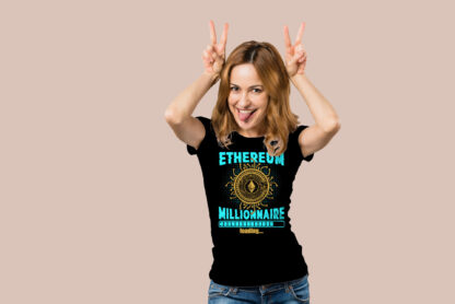 Camiseta ethereum millionnaire negra