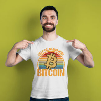 Camiseta hold bitcoin blanca