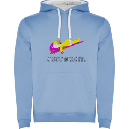 Sudadera azul celeste con capucha Just dohh it