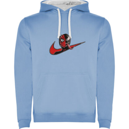 Sudadera azul celeste con capucha Spiderman Venom