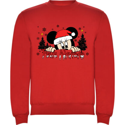 Sudadera roja Minnie feliz navidad