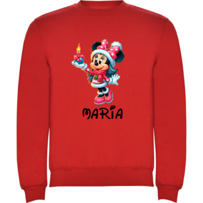 Sudadera roja Minnie vela