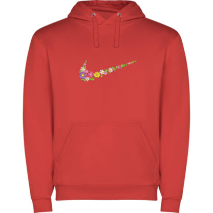 Sudadera roja con capucha nikflowers