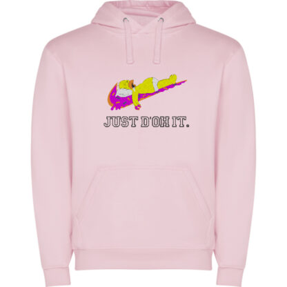 Sudadera rosa celeste con capucha Just dohh it