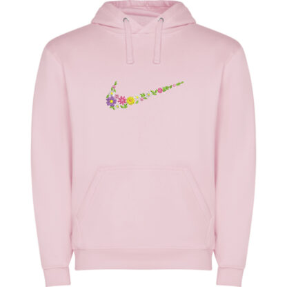 Sudadera rosa con capucha nikflowers