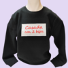Sudadera negra rectángulo lentejuelas casada con 2 hijos