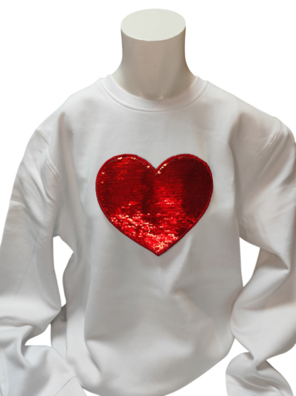 Sudadera corazon lentejuelas