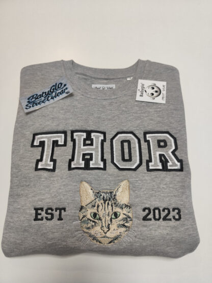 Sudadera mascota bordada personalizada
