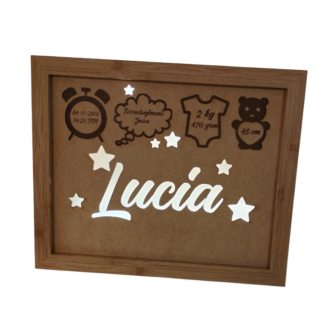 Cuadro nombre bebé luminoso portada