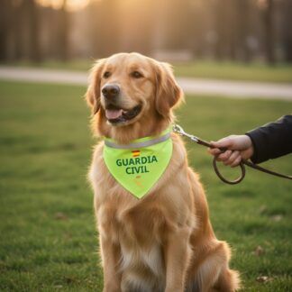Collar alta visivilidad mascota Guardia Civil con perro
