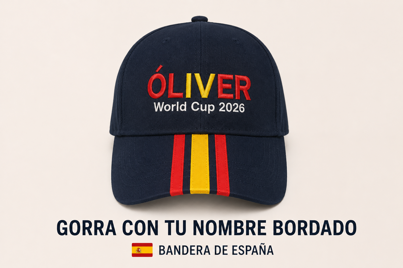 Gorra España Mundial 2026 personalizada